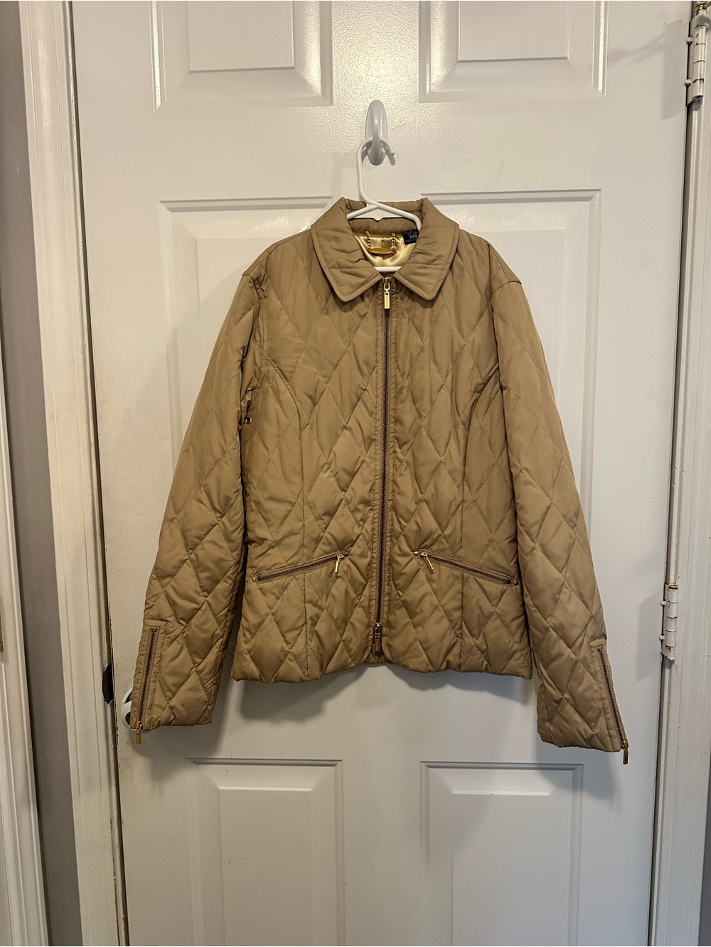 Nicole Miller Quilted Women's Jacket in Khaki